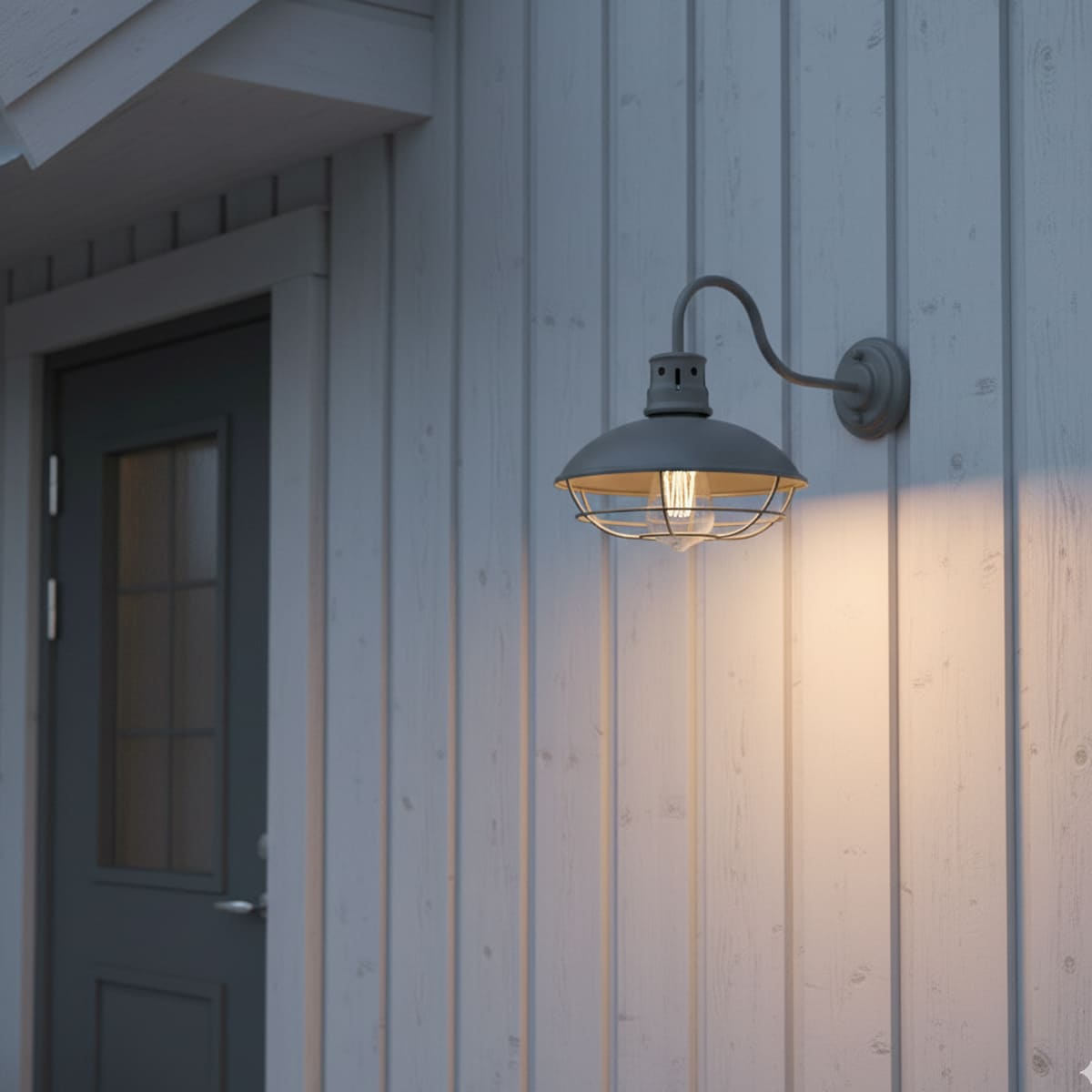 玄関のワンポイントにピッタリ！アーム付きの船舶風マリンランプ