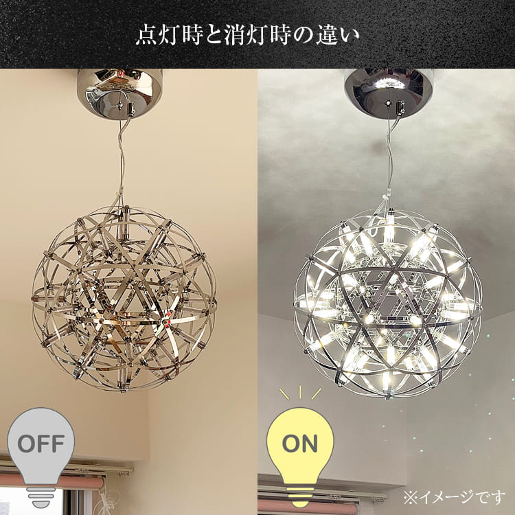 グランピング施設やガーデンにおすすめ！屋外対応の輝くLEDシャンデリア｜WPP035