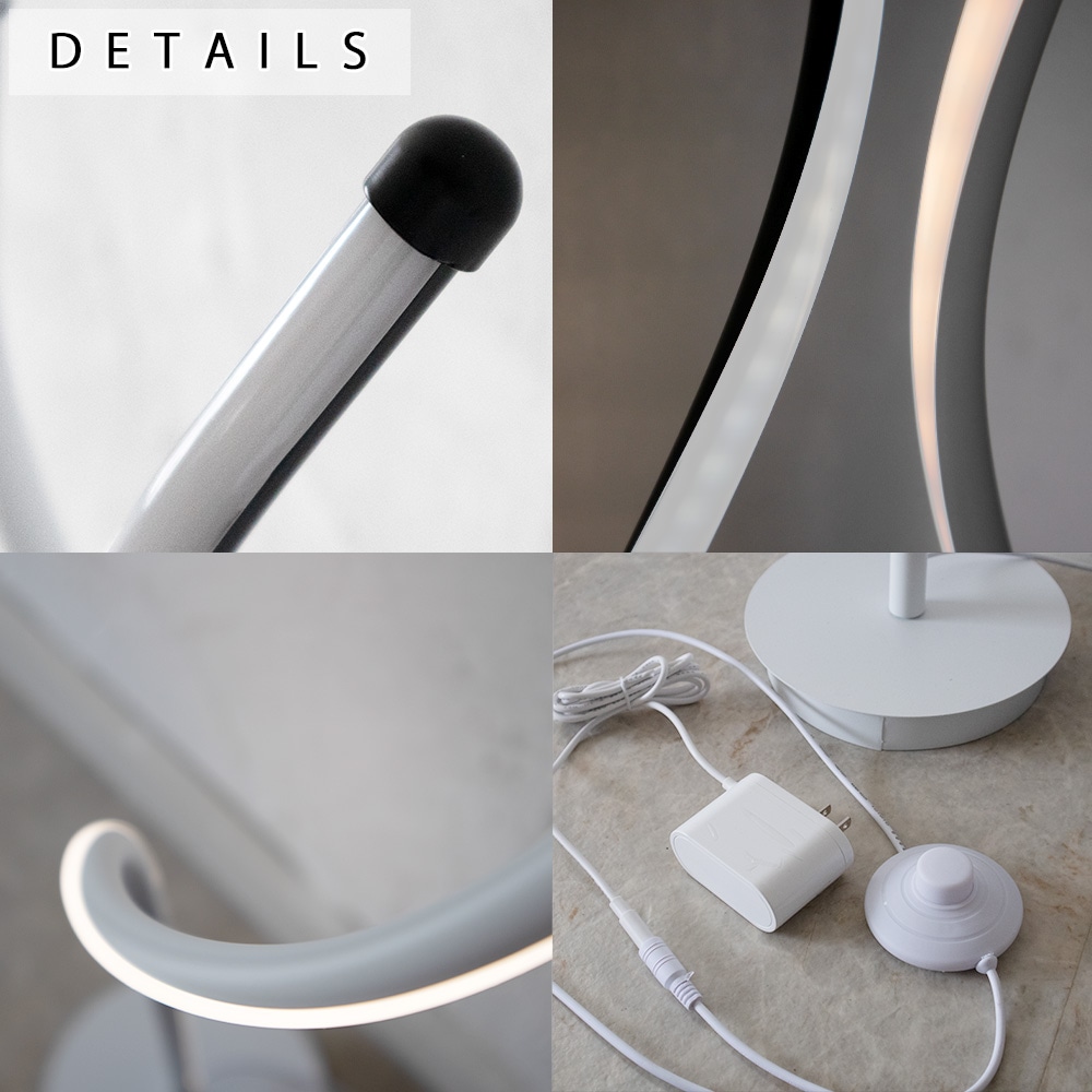 リビングや寝室をおしゃれに照らす、ウェーブデザインのスタンドライト|stand013