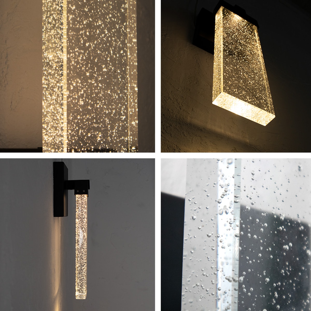 美しいガラスの輝きに見惚れる、ラグジュアリーな屋外ブラケットライト|WP050