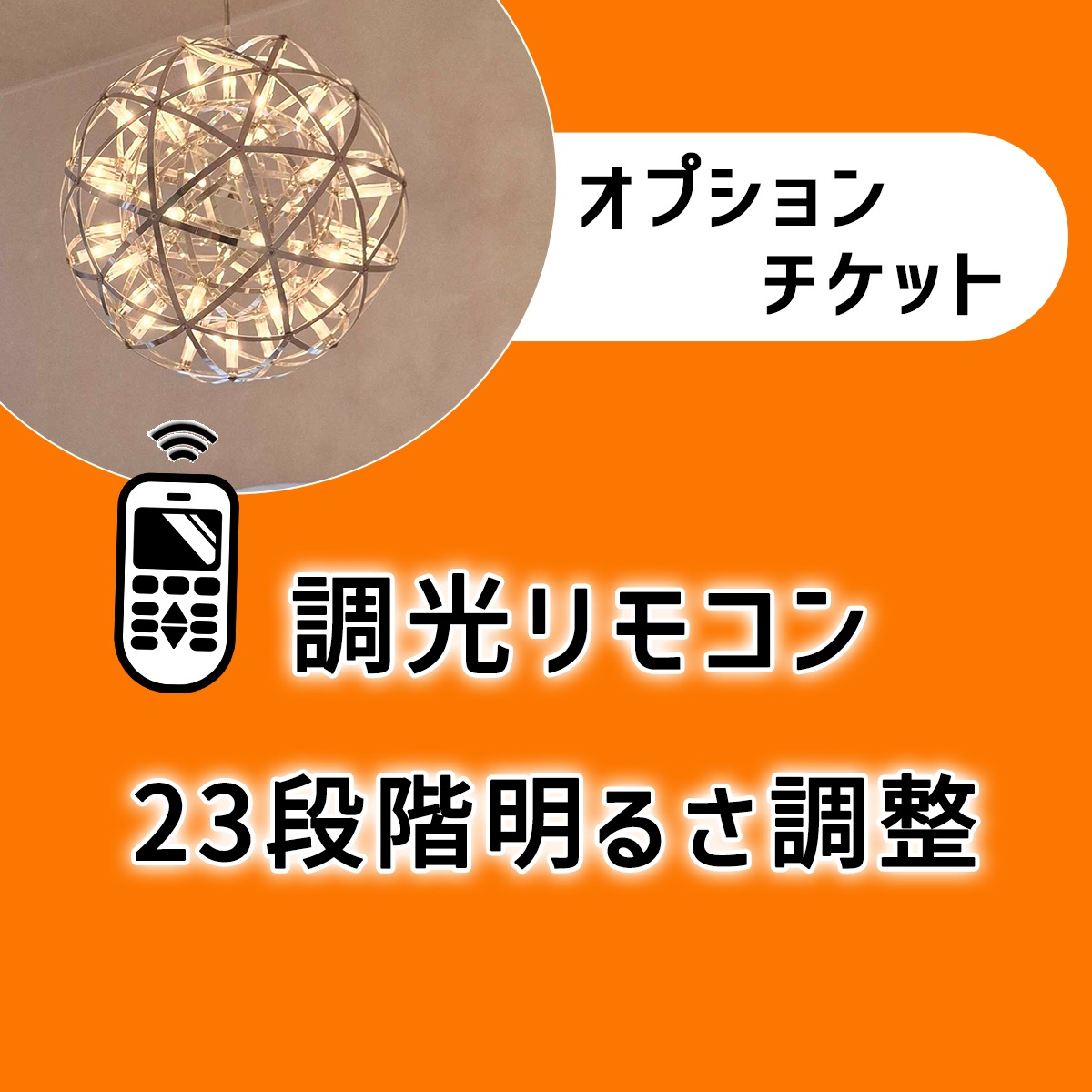 【商品と一緒にご購入下さい】 天体照明専用　オプションチケット 調光リモコン変更  op-tyoukou