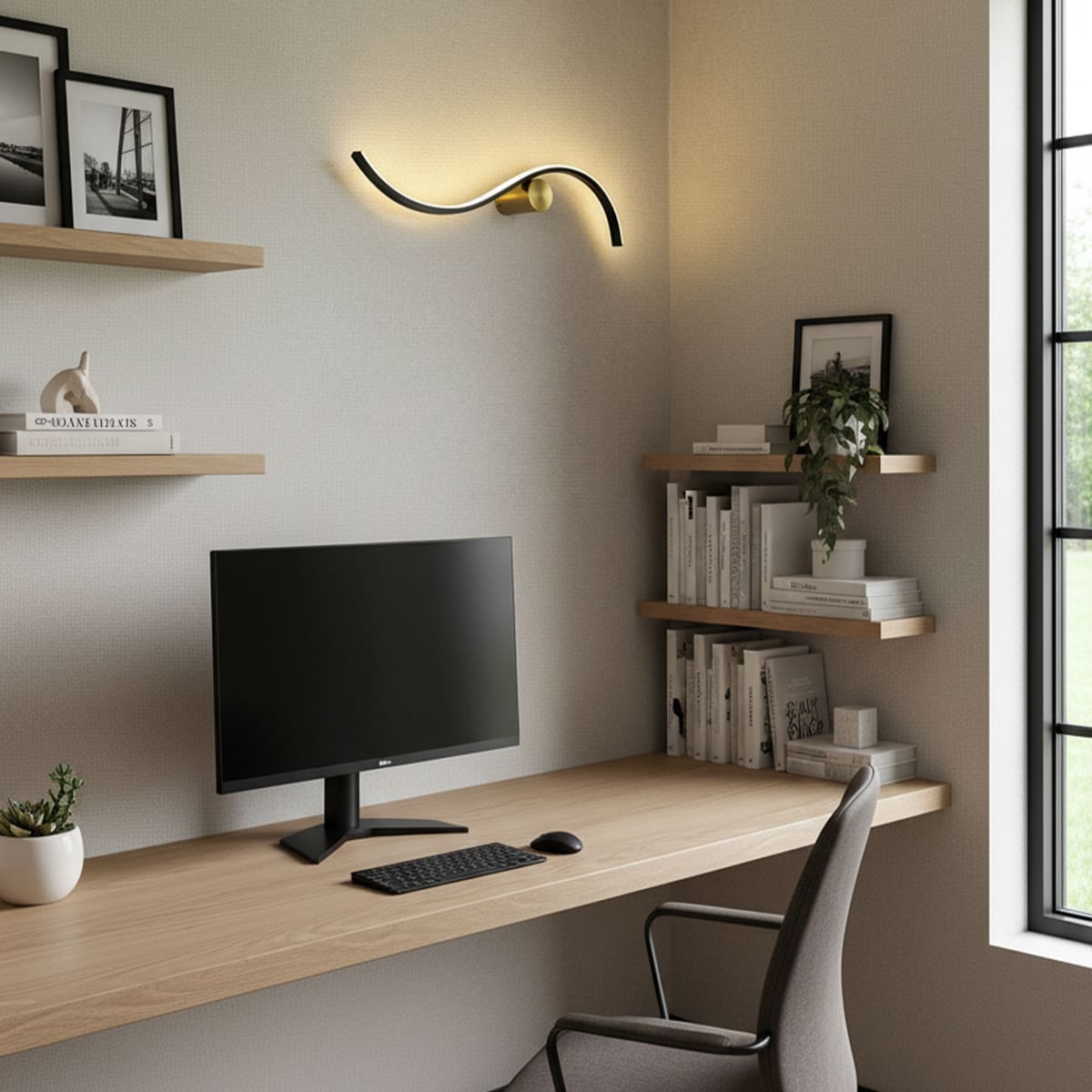 曲線デザインの室内壁付照明でインテリアに動きをプラス | wl030