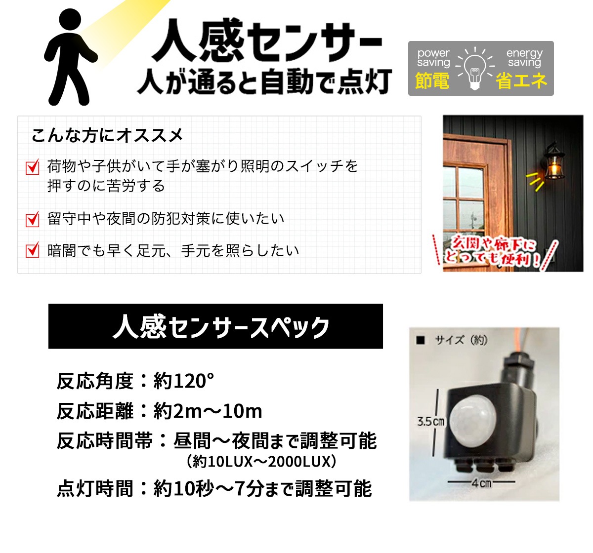 【商品と一緒にご購入下さい】 WP020専用 オプションチケット 人感センサー Human Sensor option