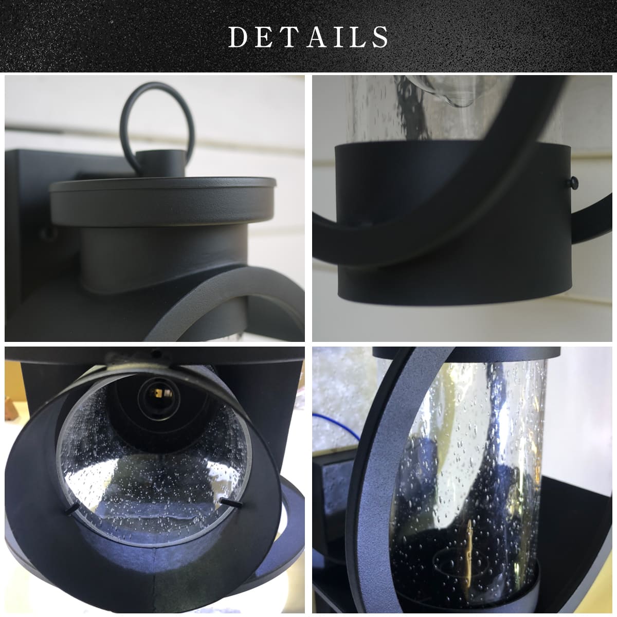 ブラックのシンプルデザイン×丸いフォルムのポーチライト ｜ WP018