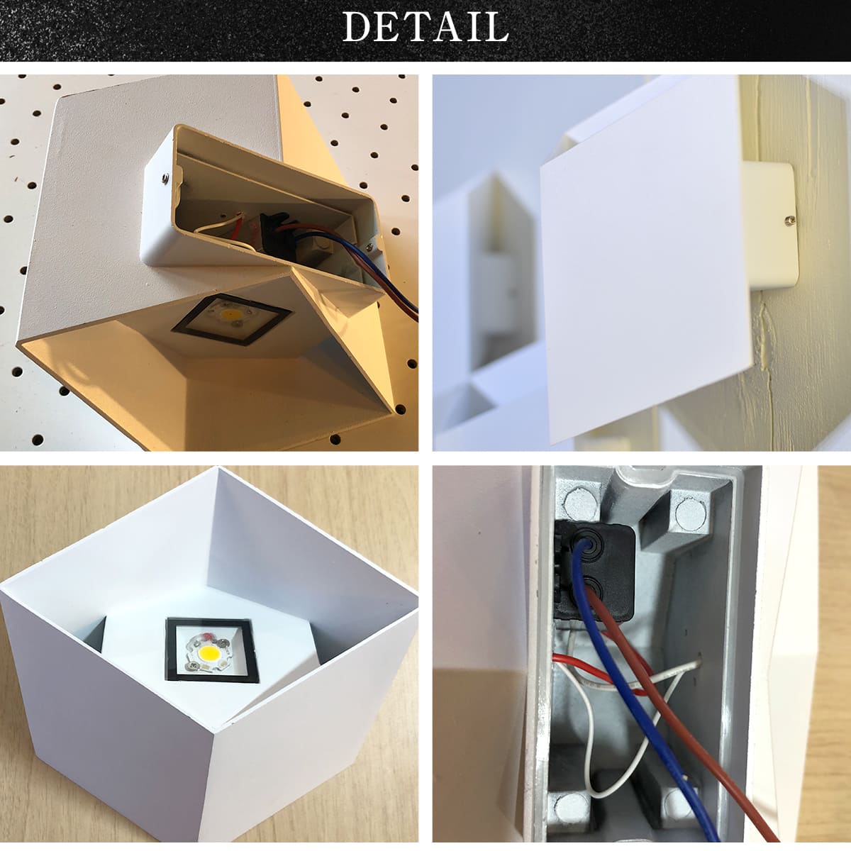 複数並べてもおしゃれな3Dアートのような照明ウォールライト