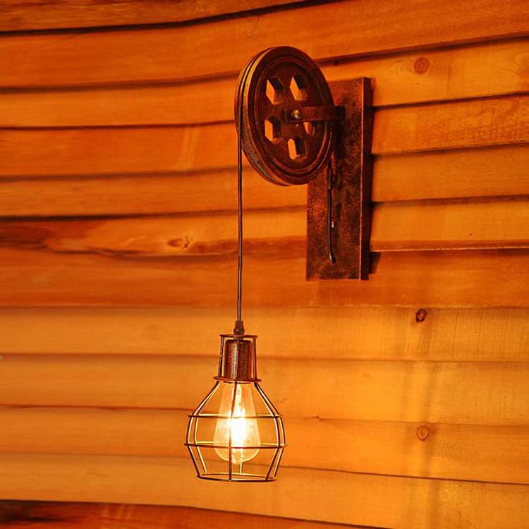 エジソン電球が映える滑車付きブラケットライトでレトロな空間に ｜ WL014