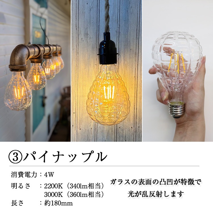 おしゃれなデザイン6種類をご用意！調光可能なユニークLED電球｜bl-s