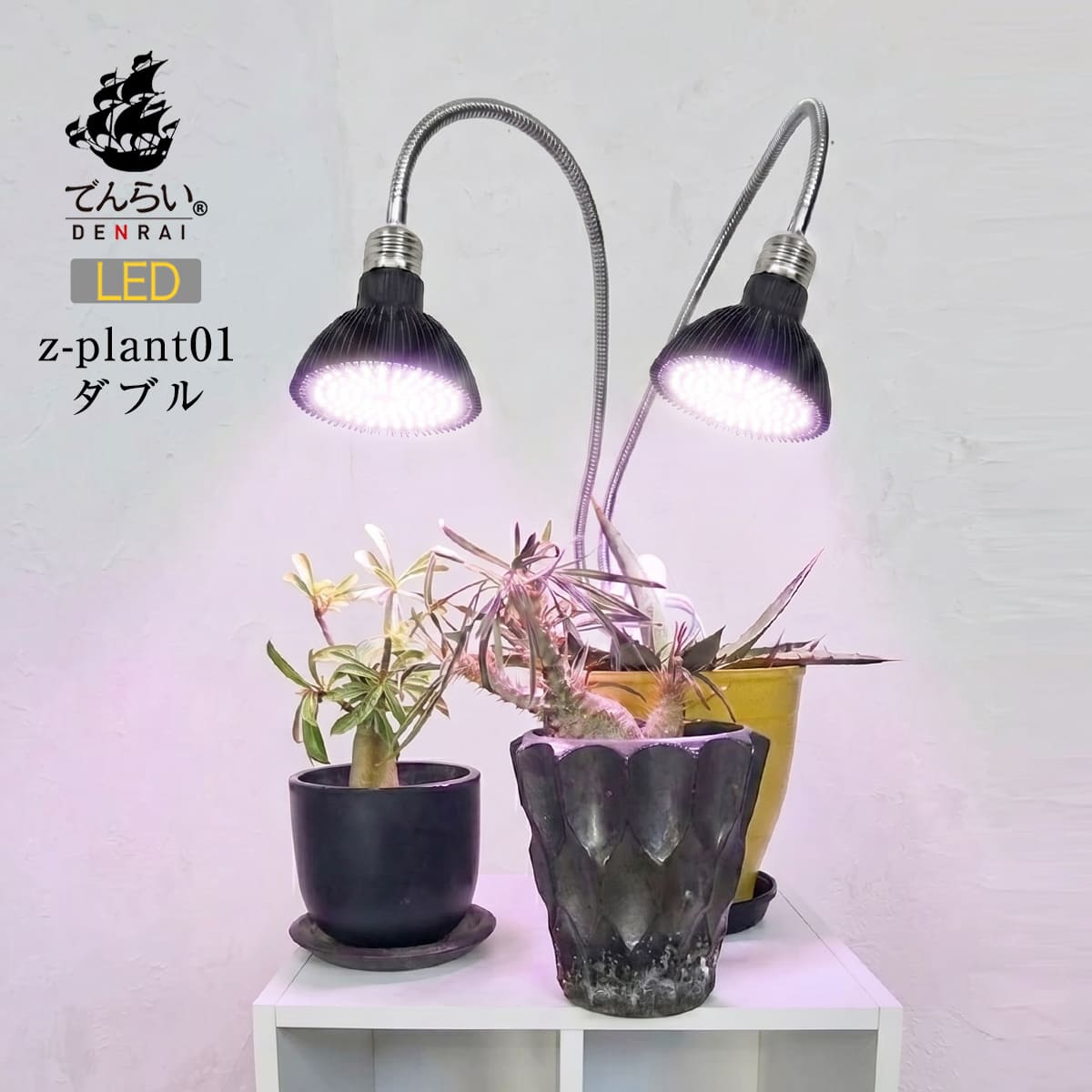 いつでも日当たり良好!室内で観葉植物を育成するクリップ式LEDライト|z-plant01