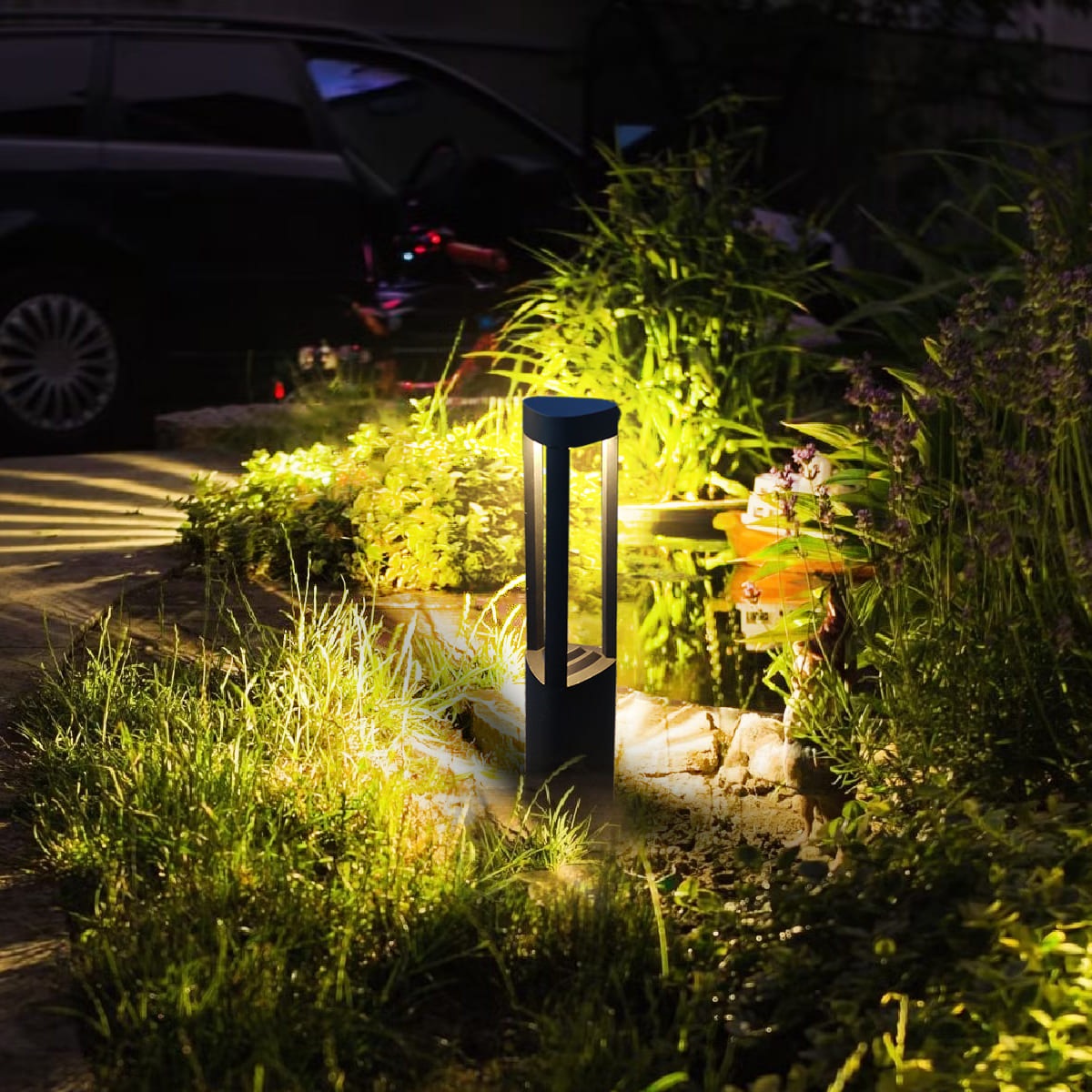 陰影がかっこいいガーデンライト4本セット。DIYでも本格的に！ | GP003-4SET