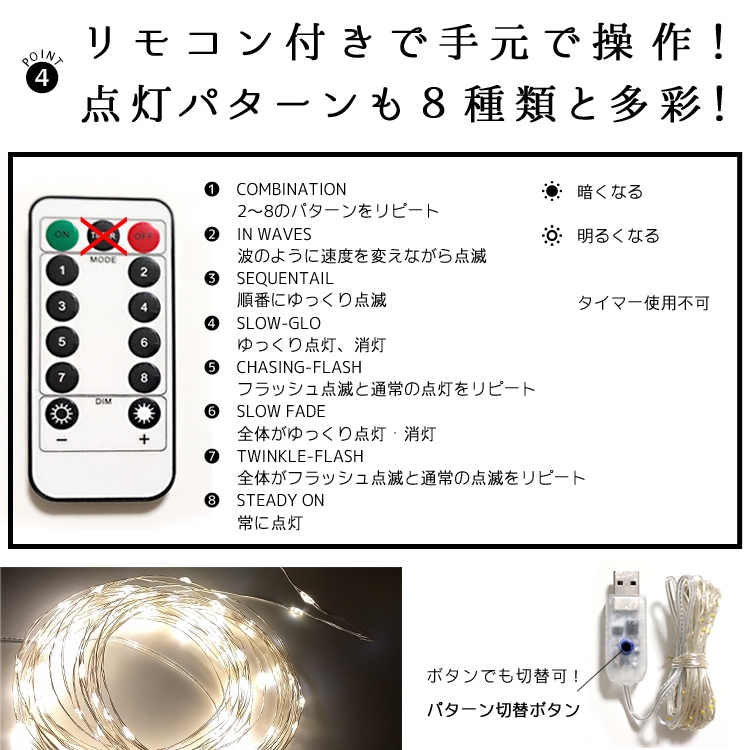 キラキラ輝き、写真映え抜群！簡単に素敵なお部屋作りができるフェアリーライト｜BL039