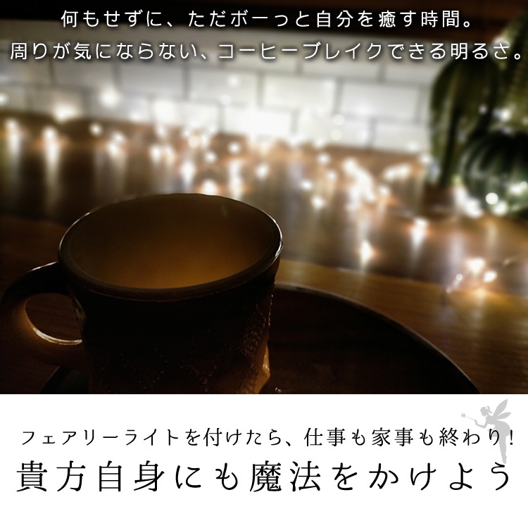 キラキラ輝き、写真映え抜群！簡単に素敵なお部屋作りができるフェアリーライト｜BL039