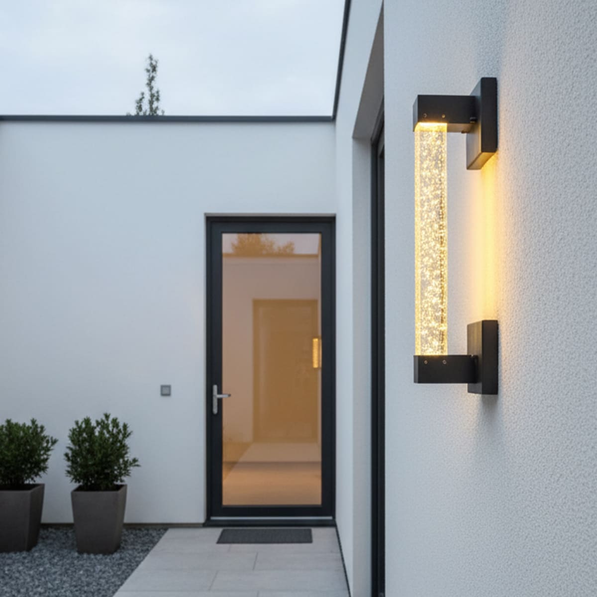 気泡が輝くLEDウォールライト！幻想的な屋外照明 ｜ WP056