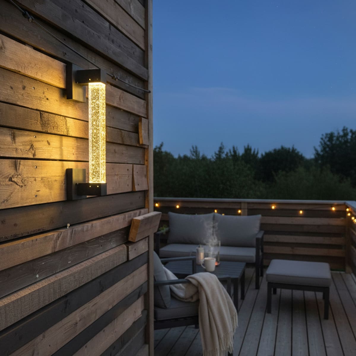 気泡が輝くLEDウォールライト!幻想的な屋外照明 | WP056