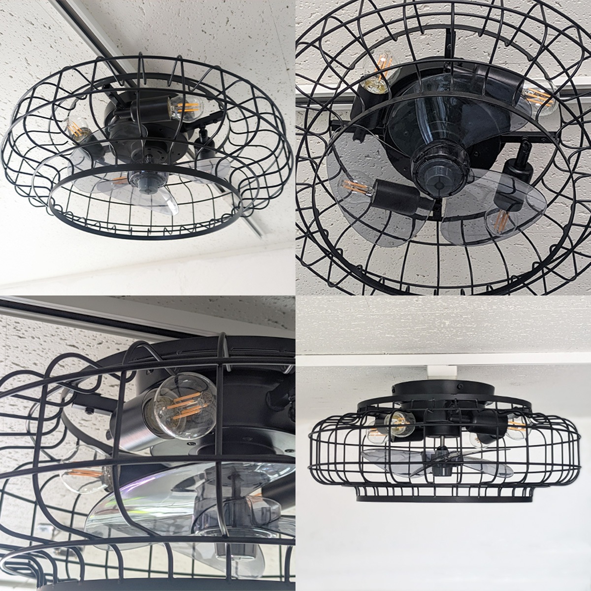 省エネ＆快適！おしゃれな天井ファンライト。賃貸物件OKの軽量設計｜F010