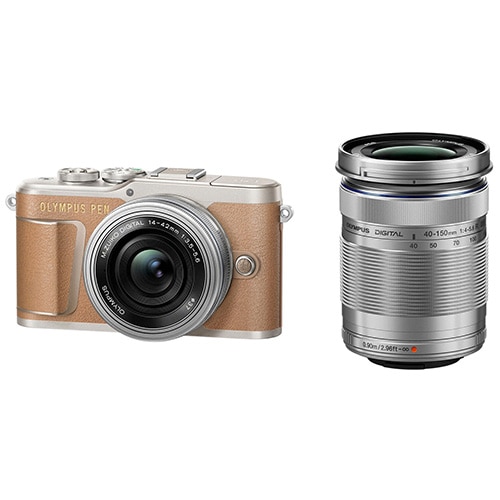 オリンパス OLYMPUS PEN E-PL9 EZダブルズームキット [ブラウン]