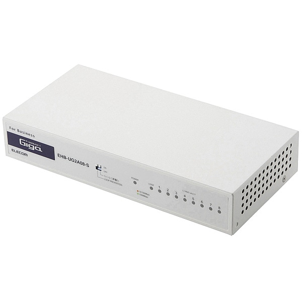 【新品】ELECOM エレコム スイッチングハブ EHB-UG2A08-S ホワイト