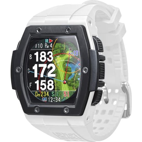 【ラッピング可】【即日発送】【新品】Shot Navi ショットナビ 腕時計型GPSナビ Crest [ホワイト×ブラック]