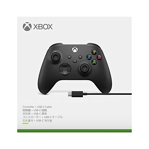 【ラッピング可】【即日発送】【新品】Microsoft マイクロソフト Xbox ワイヤレス コントローラー + USB-C ケーブル 1V8-00005 カーボン ブラック