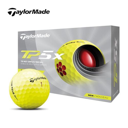 【ラッピング可】【即日発送】【新品】TaylorMade  テーラーメイド ゴルフボール New TP5x イエロー 21