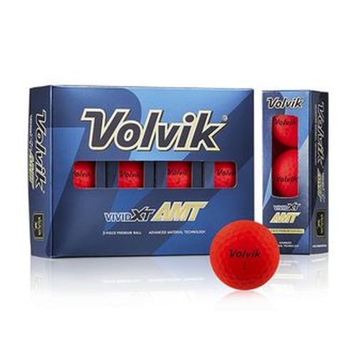 【ラッピング可】【即日発送】【新品】VOLVIK ボルビック ゴルフボール ビビッド エックスティー エーエムティー（レッド） 1ダース 12個入り