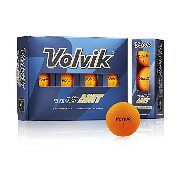 【ラッピング可】【即日発送】【新品】Volvik ボルビック ゴルフボール VIVID XT AMT DZ 1ダース 12個入り オレンジ