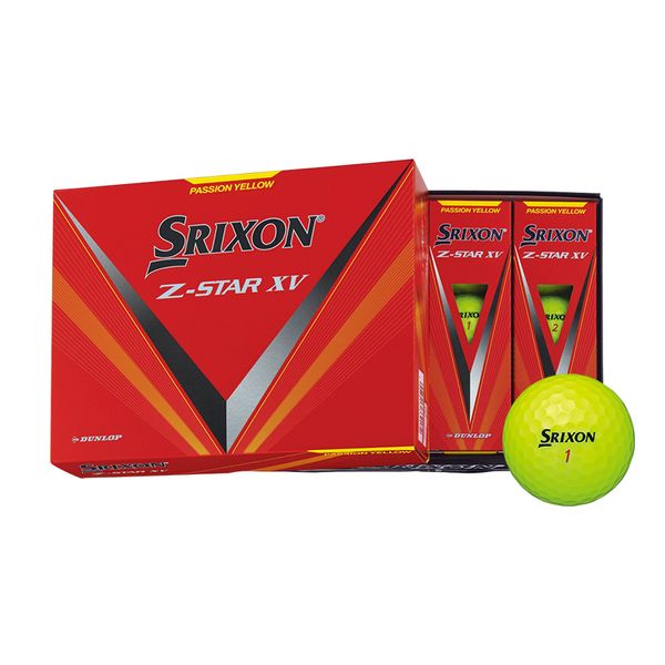 【ラッピング可】【即日発送】【新品】DUNLOP ダンロップ ゴルフボール SRIXON Z-STAR XV １ダース 2023年モデル プレミアムパッションイエロー
