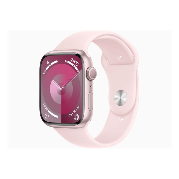 【ラッピング可】【即日発送】【国内版】【新品】Apple Watch Series 9 GPSモデル 45mm MR9G3J/A ピンク/ライトピンクスポーツバンド S/M