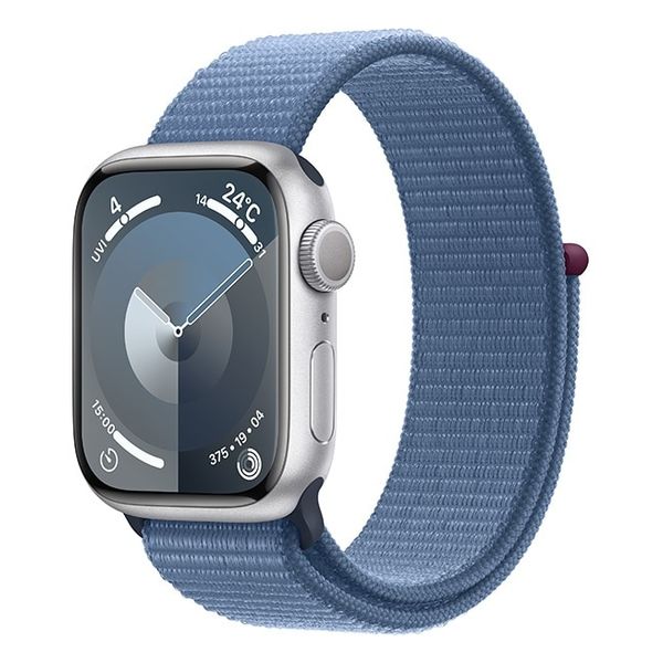 【ラッピング可】【即日発送】【国内版】【新品】Apple Watch Series 9 GPSモデル 41mm シルバーアルミニウムケースとウインターブルースポーツループ MR923J/A