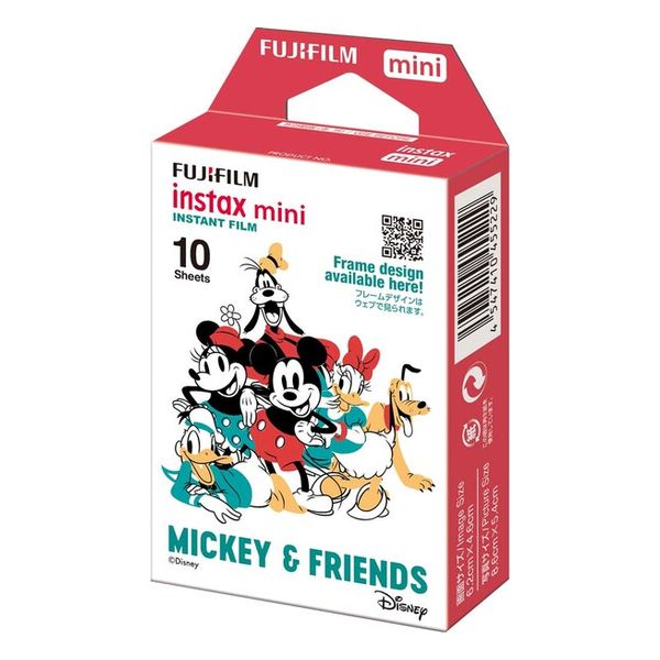 【新品】FUJIFILM 富士フイルム インスタントカラーフィルム (ミッキー&フレンズ) 10枚入 INSTAX MINI MIC 2 WW1【ポスト投函便・代引き不可・メール便】