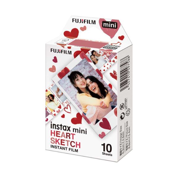 【新品】FUJIFILM 富士フイルム インスタントカラーフィルム instax mini ハートスケッチ 10枚入