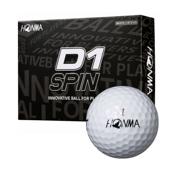 【ラッピング可】【即日発送】【新品】HONMA ホンマ D1 SPINゴルフボール BT2301 1ダース ホワイト