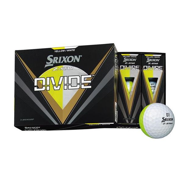 【ラッピング可】【即日発送】【新品】DUNLOP ダンロップ ゴルフボール Z-STAR DIVIDE 1ダース 2023年モデル イエロー