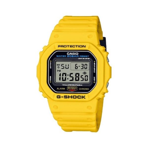 【即日発送】【新品 箱不良・シュリンク破れ品】CASIO カシオ メンズ腕時計 G-SHOCK DWE-5600R-9JR ブラックとレッドの替えベルト・替えベゼル付き イエロー