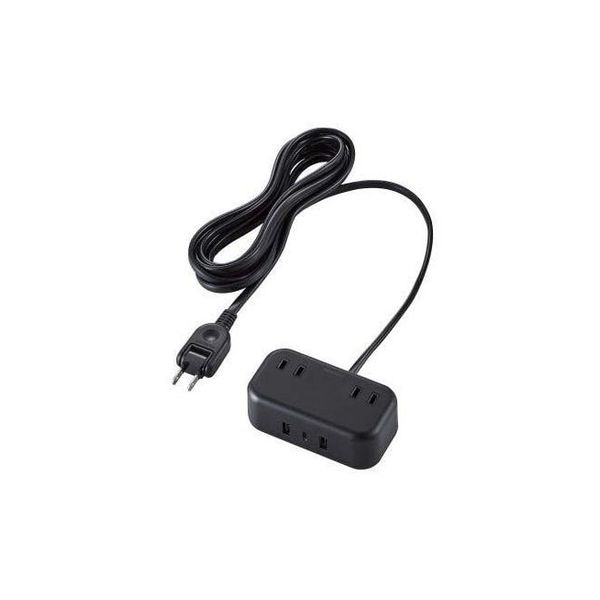 【新品】ELECOM エレコム USBタップ 32W 電源タップ 延長ケーブル  ECT-25230BK ブラック