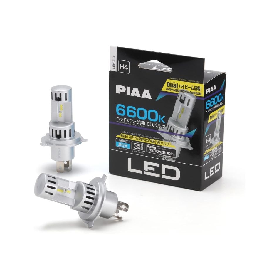 【ラッピング可】【即日発送】【新品】PIAA ピア ヘッド&フォグ用LEDバルブ 6600K 12V用 H4 LEH210