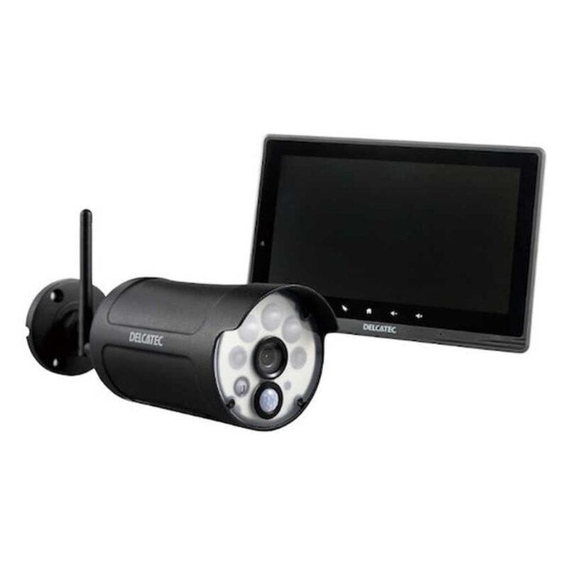 【新品】DXアンテナ センサーライト付ワイヤレスフルHDカメラ&10inchモニターセット WSS10M1CL ブラック