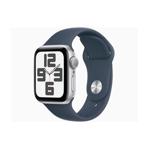 【ラッピング可】【即日発送】【安心！当社1ヶ月保証付き】【整備済品】Apple Watch SE 第2世代 GPSモデル 40mm MRE23J/A シルバー/ストームブルースポーツバンド M/L