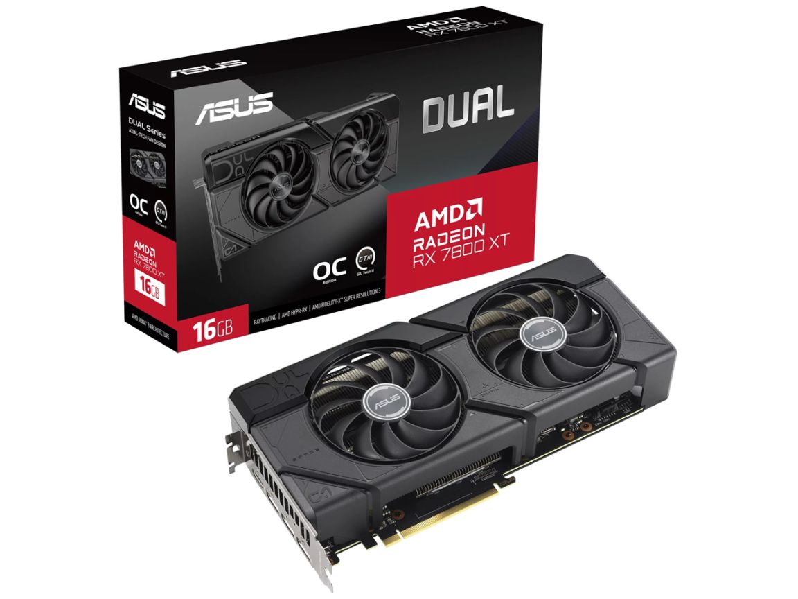 【ラッピング可】【即日発送】【新品】ASUS エイスース グラフィックボード DUAL-RX7800XT-O16G PCIExp 16GB
