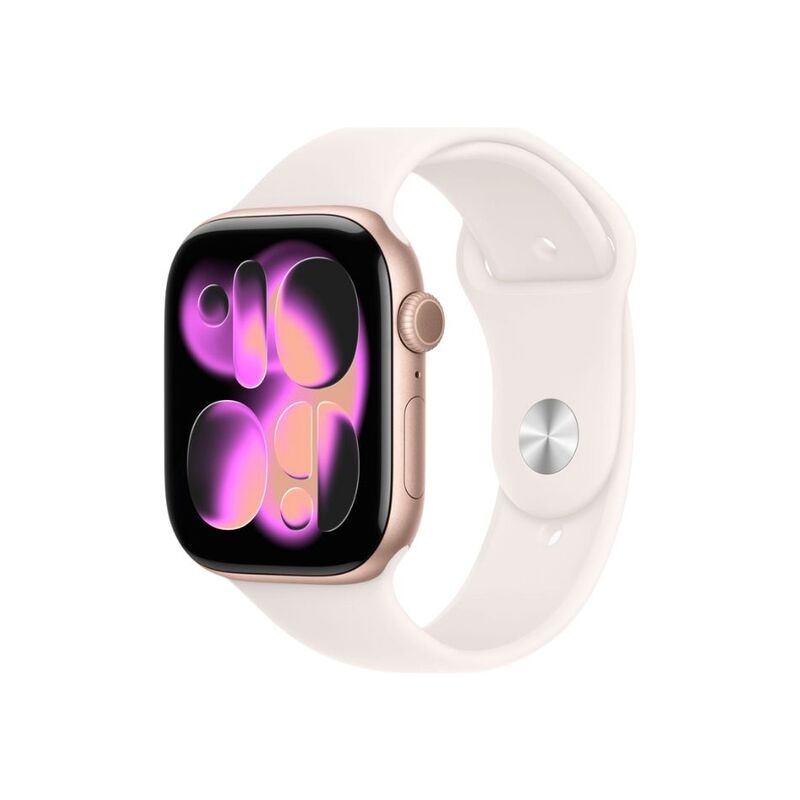 【らピング可】【即日発送】【新品】Apple アップル Watch Series 11 GPSモデル 46mm MEV64J/A ローズゴールド・ライトブラッシュスポーツバンド S/M