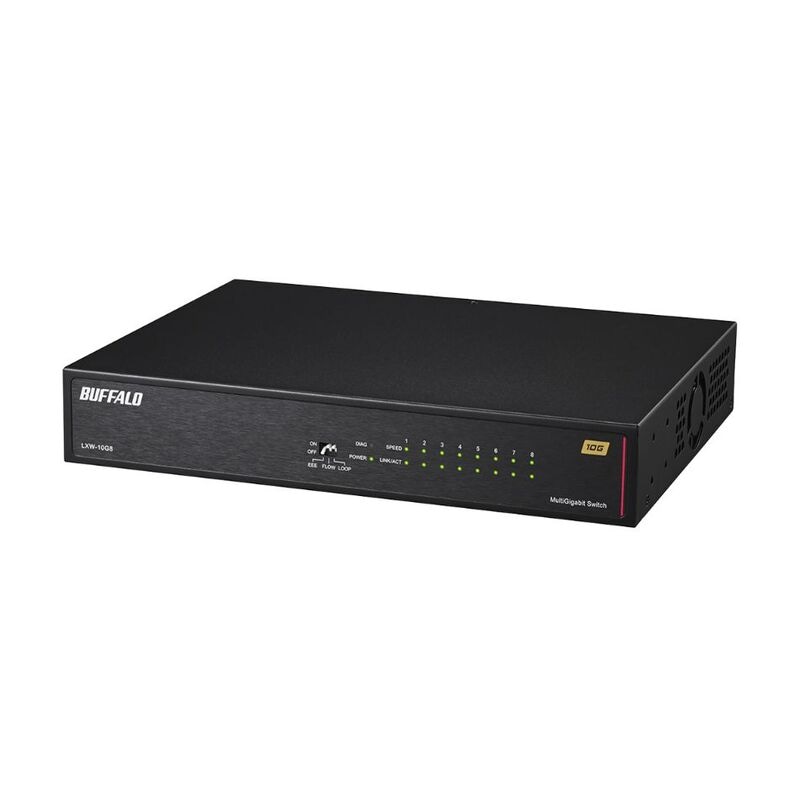 【ラッピング可】【即日発送】【新品】BUFFALO バッファロー スイッチングハブ LXW-10G8