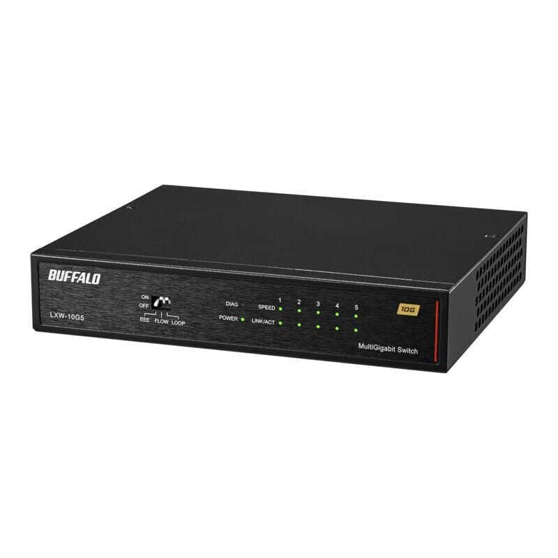 【ラッピング可】【即日発送】【新品】BUFFALO バッファロー スイッチングハブ LXW-10G5 ブラック