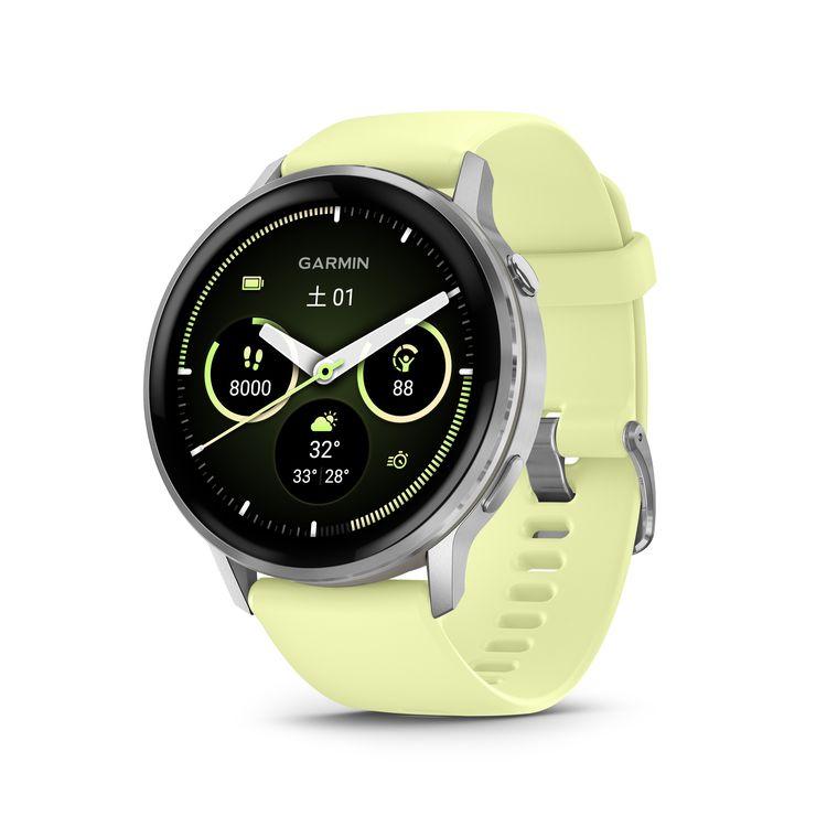 【ラッピング可】【即日発送】【新品】GARMIN ガーミン スマートウォッチ Venu 4 45mm 010-03014-32 Silver/Citron