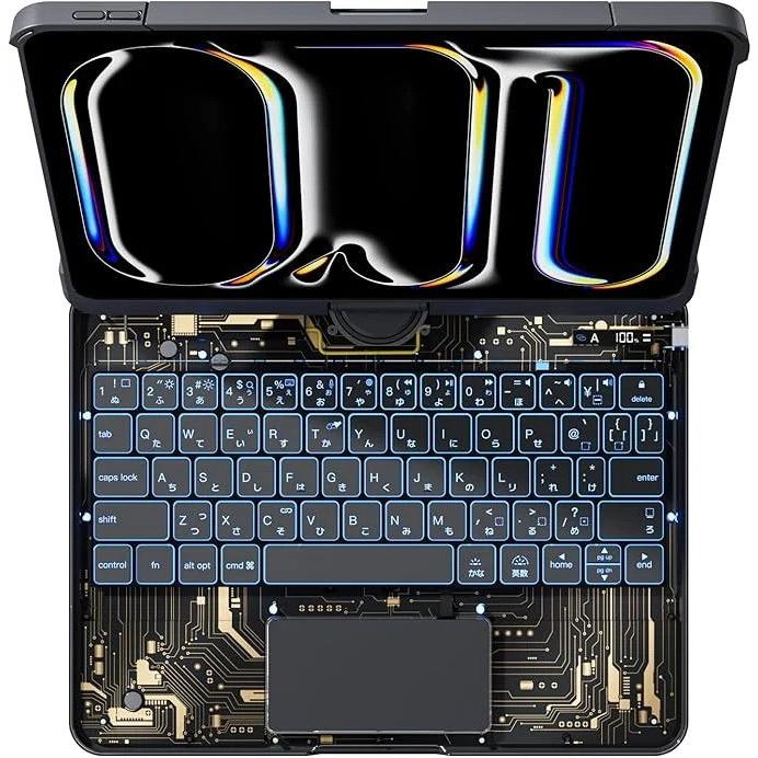 【ラッピング可】【即日発送】【新品】G.B.Z iPad用キーボードケース 第10、11世代対応 11インチ RWIPJP401 ブラックゴールド