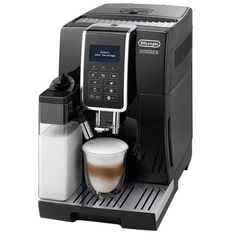 【新品 開封済み未使用品】DeLonghi デロンギ コンパクト全自動コーヒーメーカー ディナミカ ミルクタンク付 ECAM35055B ブラック