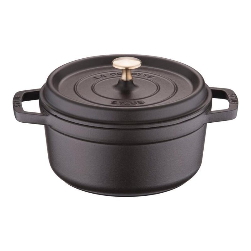 【ラッピング可】【即日発送】【新品】STAUB ストウブ 鍋 ストウブ ピコ・ココット ラウンド 22cm IH対応 40509-305 ブラック