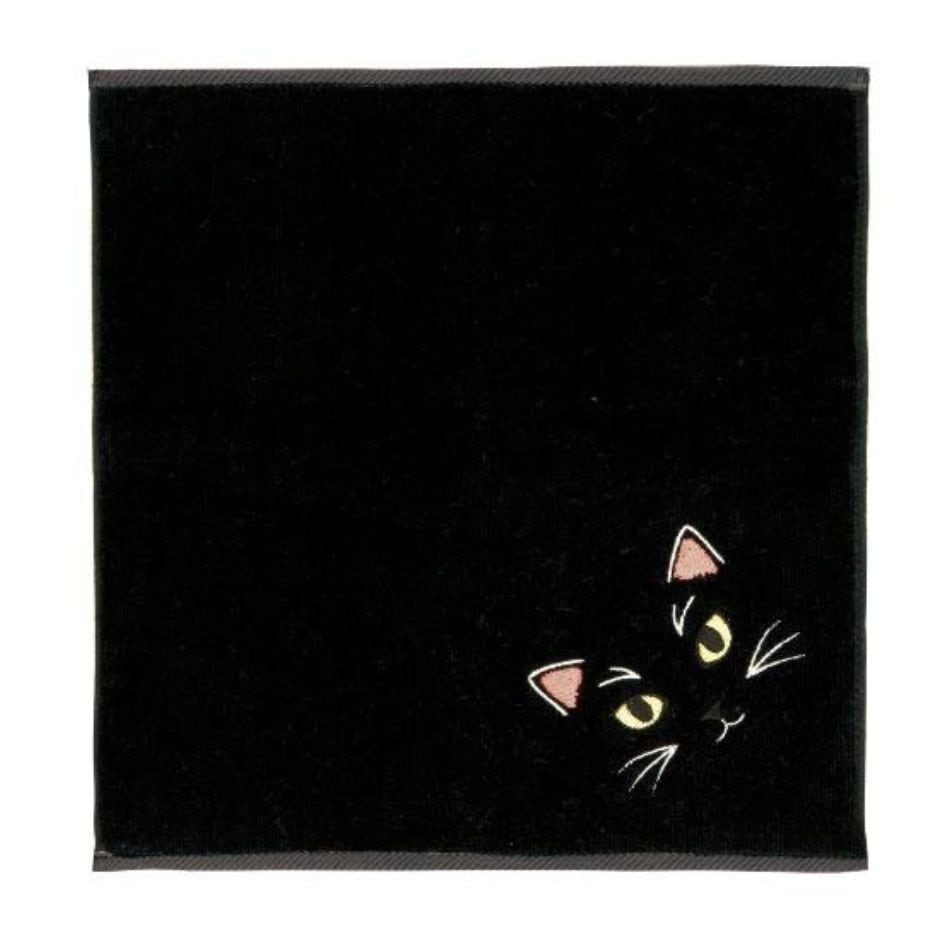 【ラッピング可】【メール便発送】【即日発送】【新品】Uchinoko mate ハンカチ 今治タオル 毛並み にゃんこシリーズ UNJ-807 黒猫/ブラック