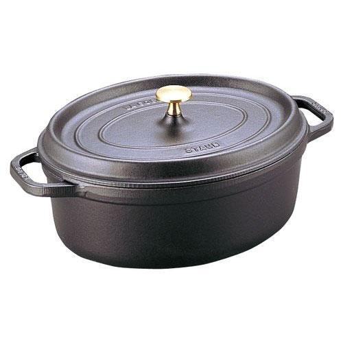 【ラッピング可】【即日発送】【新品】staub ストウブ ホーロー鍋 ピコ ココット オーバル 23cm 40500-231 ブラック