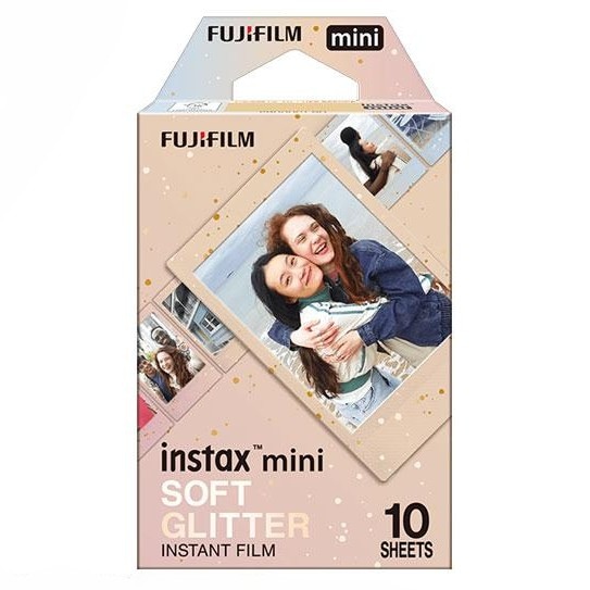 【メール便発送】【新品】FUJIFILM 富士フイルム チェキ専用フィルム instax mini Film 絵柄入りフレームタイプ SOFT GLITTER 10枚入り