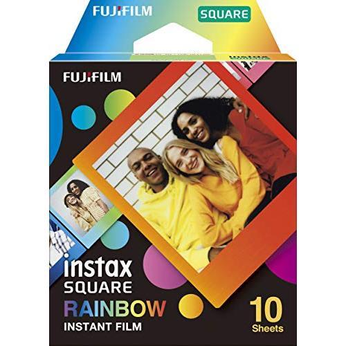 【ラッピング可】【メール便発送】【即日発送】【新品】FUJIFILM 富士フイルム インスタントカラーフィルム instax SQUARE Film RAINBOW レインボー 10枚入
