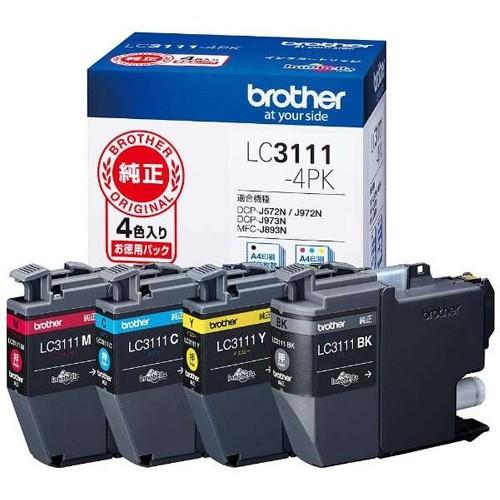 【ラッピング可】【即日発送】【新品】brother ブラザー インクカートリッジ LC3111-4PK 4色パック
